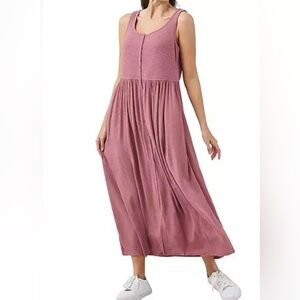 FRYE Black Maxi Dress with Button Front